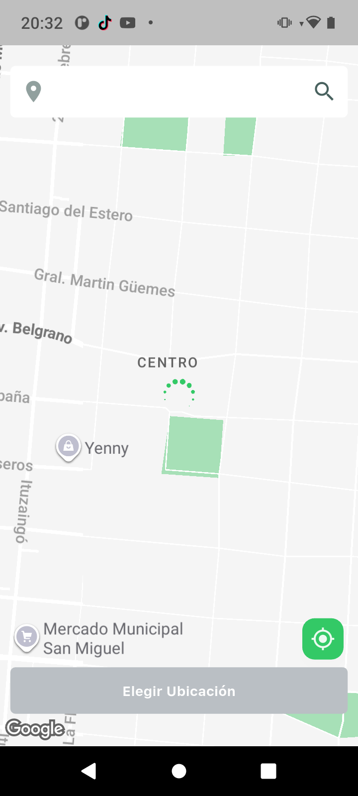 TaxiExpress seleccionar destino en mapa